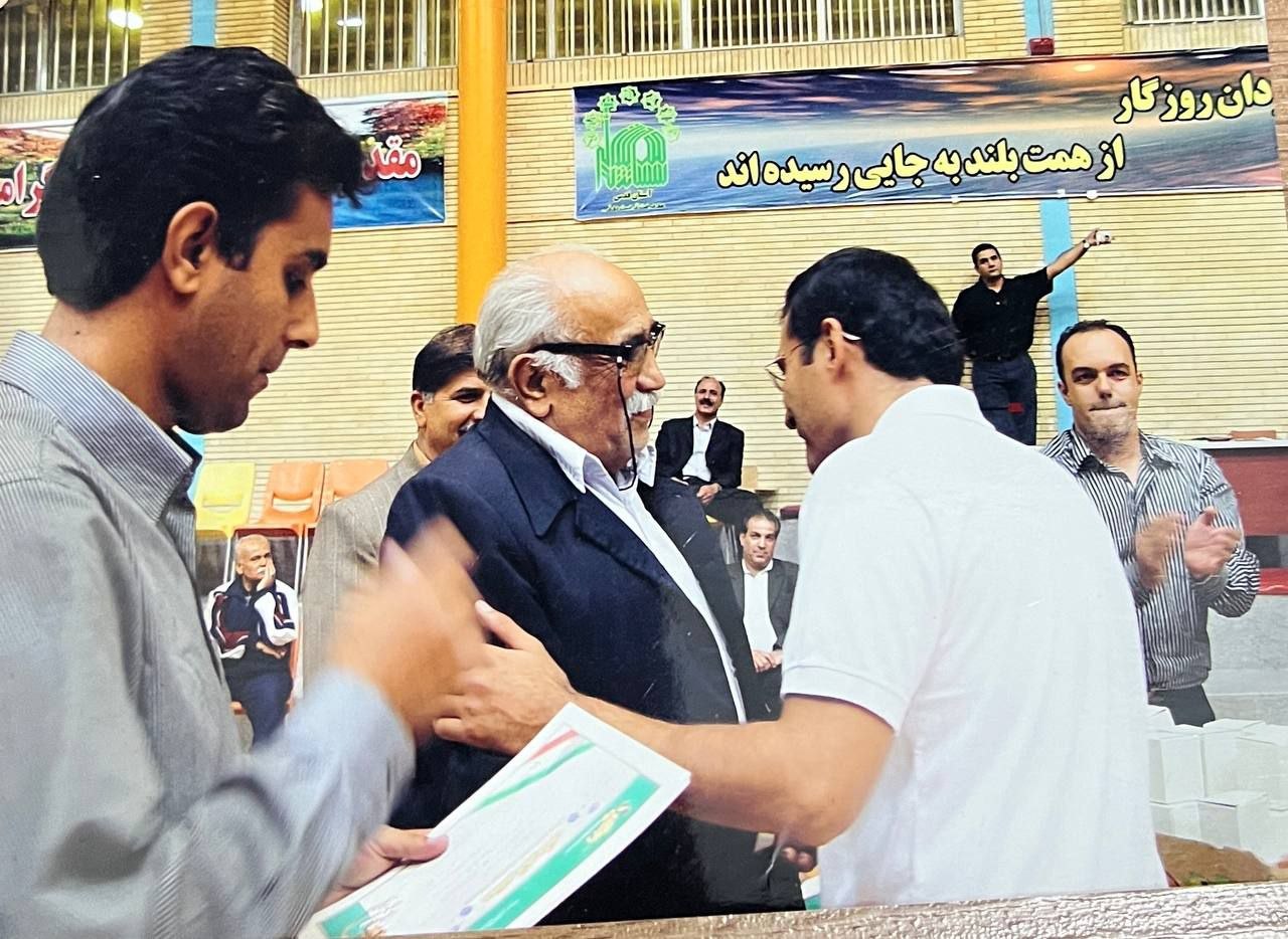 Award Ceremony · Handshake with Basketball Elder