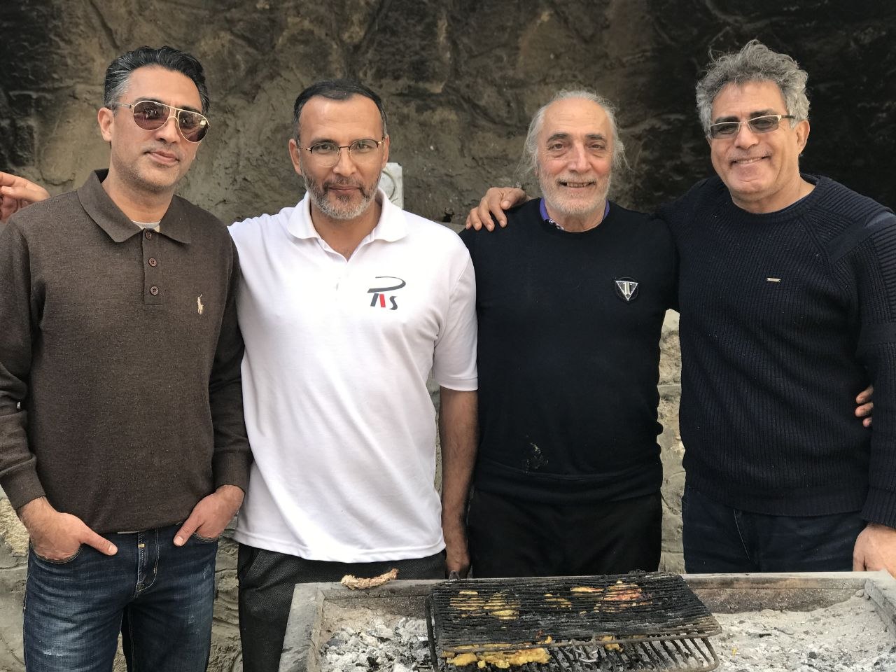 Coach Jafari with Basketball Friends · Outdoor Gathering